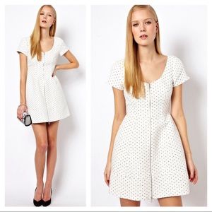karen millen pink polka dot dress